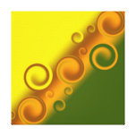 orange spiral Wrapped Canvas Canvas Prints