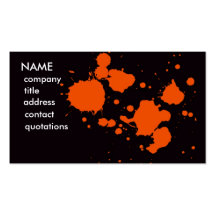 orange splash business cards