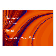 Orange Splash - Chubby Business Card Templates