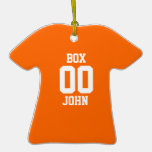 Orange Sports Jersey Christmas Ornaments ornaments
