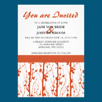 Orange Spring Blossoms invitations