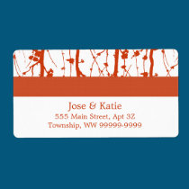 Orange Spring Blossoms labels