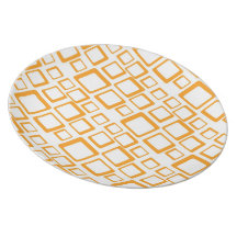 Orange Squares Plate