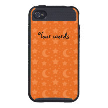 Orange stars and moons pattern