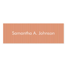 Orange Stripe Mommy Cards Business Cards