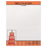 Orange Striped Cake To Do List Customized Letterhead