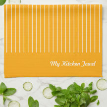 Orange Striped Hand Towel