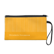 Orange Striped Wristlet Clutches