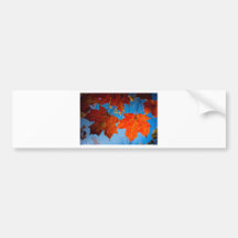 Orange Sugar Maple Leaves Bumper Sticker