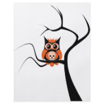 Orange Sugar Skull Owl in Tree Flyer