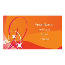 Orange Sun Burst Business Cards