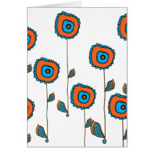 Orange Sunflower II Greeting Card