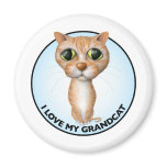 Orange Tabby Cat - I Love My Grandcat Refrigerator Magnet