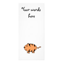 Orange tabby cat rack card