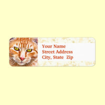 Orange Tabby Painting labels
