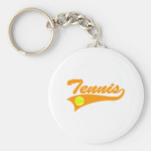 Orange Tennis Keychain