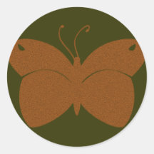 Orange Textured Butterfly Stickers