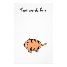 Orange tiger stationery design