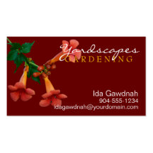 "orange trumpet creeper" BUSINESS CARD