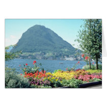 Orange Views of public gardens, Lugano, Switzerlan Cards