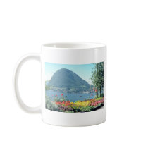 Orange Views of public gardens, Lugano, Switzerlan Coffee Mug