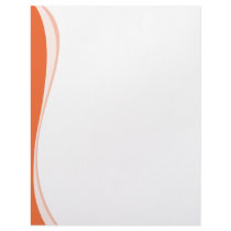 Orange Waves Side Customized Letterhead
