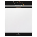 Orange White Flowers Elegant letterhead