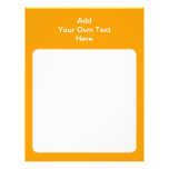 Orange with white area and text. letterhead