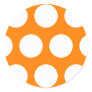Orange with White Polka Dots Stickers