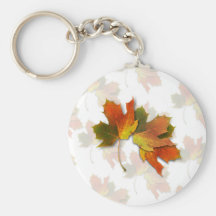Orange & Yellow  Fall Leaves Keychains