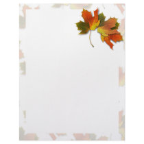 Orange & Yellow  Fall Leaves Customized Letterhead