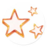 Orange & Yellow Stars Stickers