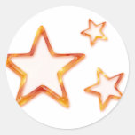 Orange & Yellow Stars Stickers