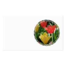 Orange & Yellow Tulips Business card