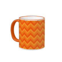 Orange Zigzag Stripes. Mugs