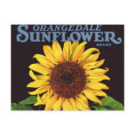 Orangedale Sunflower Vintage Fruit Crate Label Art Post Cards
