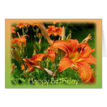 OrangeLilies, Happy Birthday Greeting Cards