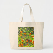 Oranges and Leaves (2) Canvas Bags