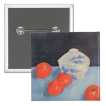 Oranges and Persimmons Button