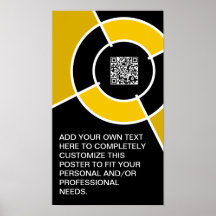 oranges bullseye QR code Print