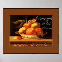 Oranges et affiche française vintage de ~ de Citro