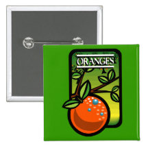 Oranges Pinback Buttons