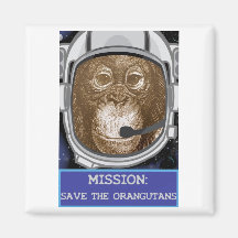 Orangutan Astronaut Mission Magnets