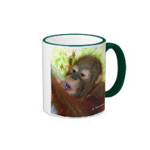 Orangutan Baby with Bottle Coffee Mugs