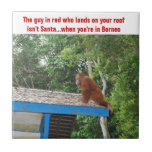 Orangutan Christmas Humour Ceramic Tile