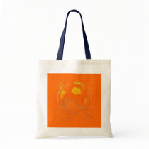 Oranje Soccer fans soccer grunge ball gifts Tote Bags