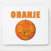 Oranje Voetbal T-Shirts Mousepads