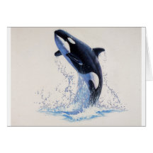 Orca Dance Greeting Card