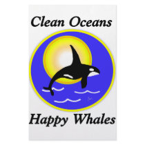 Orca Whale Clean Oceans Happy Whales Stationery Design