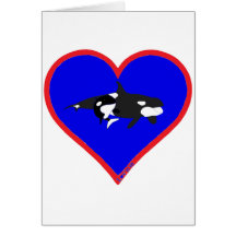 orcas greeting cards